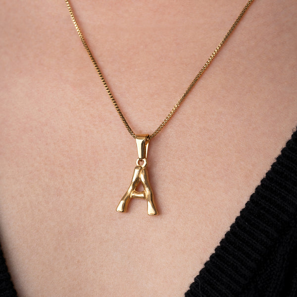 Bold Initial Pendant Necklace
