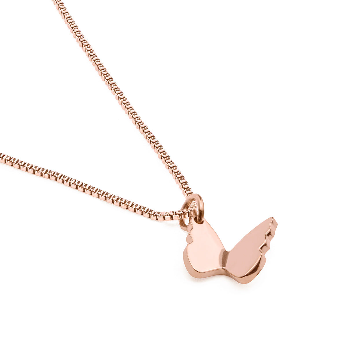 Lillia Butterfly Shape Best Friend Set | 14K Rose Gold Necklace & Pet Tag | Pet Accessories - Dogily