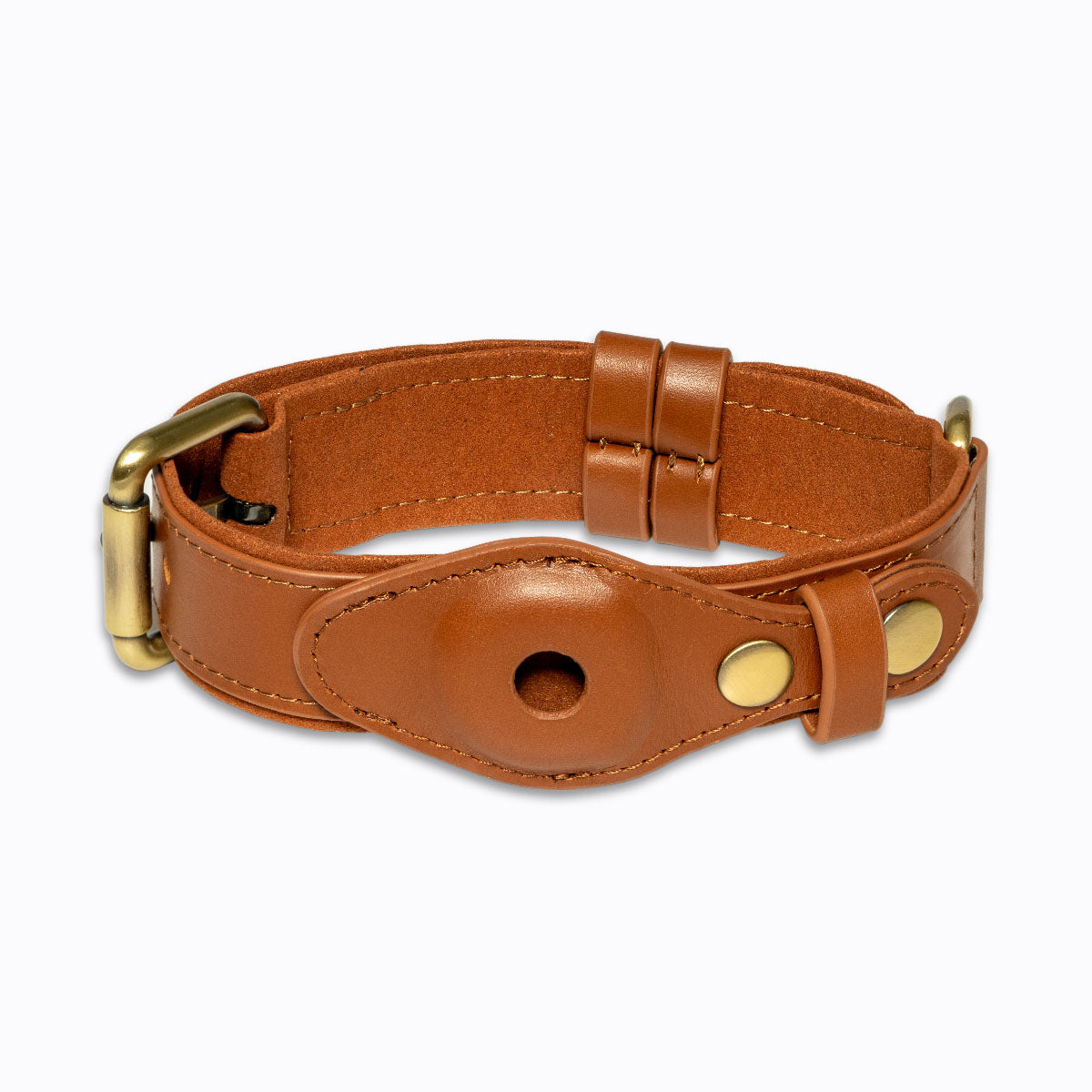 AirTag Leather Dog Collar