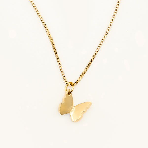 Lillia Gold Butterfly Pendant Necklace | 14K Gold Necklace Accessories - Dogily