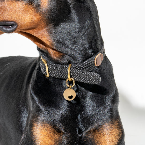 Elin Gold Open Heart Pet Tag | 14K Gold Luxury Pet Accessories - Dogily